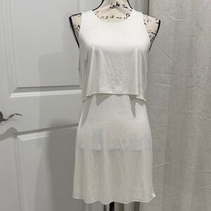 Topshop White Sleeveless Layered Dress